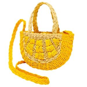 Lemon Woven Crossbody Bag - NWT